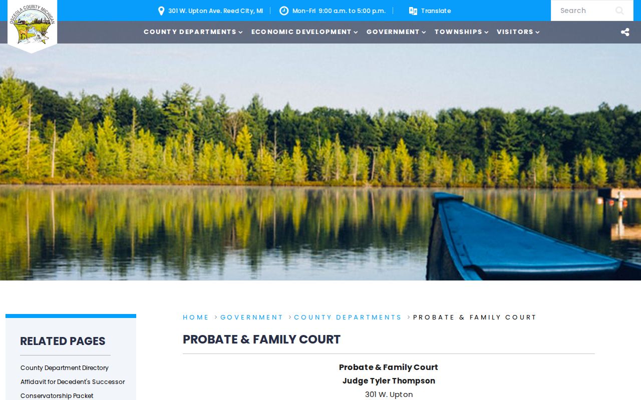 Osceola County court docket Probate District 18 public office page